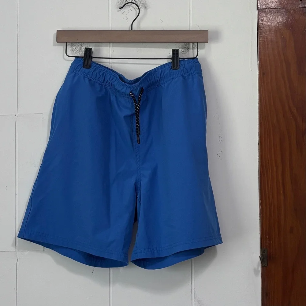Cat & Jack Boys Blue Swim Trunks Board Shorts XXL 16/18 Elastic Waist Drawstring
